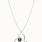 Long chain pendant necklace with a large heart