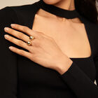 Open ring with two beads