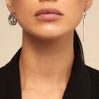 Needle and button earrings
