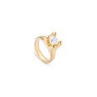 Double white zirconia ring