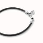 Leather charm bracelet with clasp