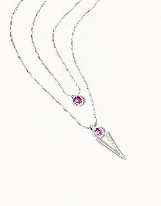 My Way Necklace, Silver, large