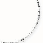 Leather necklace with beads and skull detail