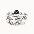Three strand leather beaded bracelet