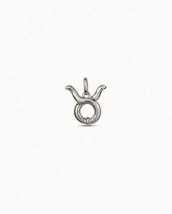Sterling silver-plated Taurus shaped charm