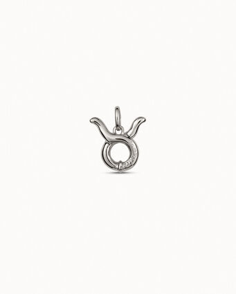 Charm placcato argento Sterling a forma di segno toro