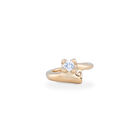 Anillo ba&ntilde;ado en oro 18k con circonita blanca