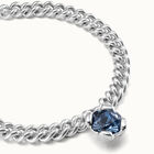 Collar ba&ntilde;ado en plata de ley con cristal azul