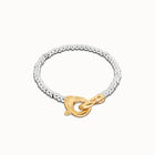 Beaded bracelet with carabiner clasp