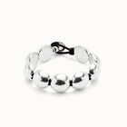 Leather bracelet with small round beads