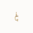 Charm ba&ntilde;ado en oro de 18k de letra G mediana