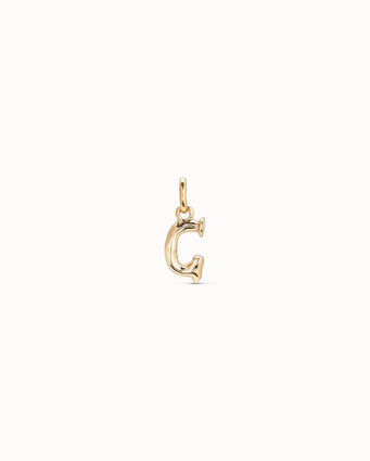 18K gold-plated letter G charm