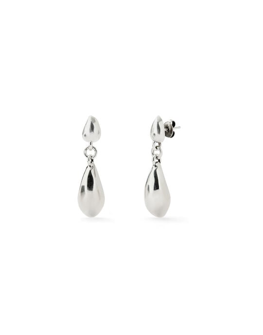 Long drop-shaped earrings