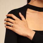 Ring with three organic shapes