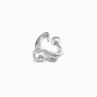 Open ring with a nailed heart
