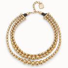 Collar triple edici&oacute;n limitada con bolas ba&ntilde;adas en oro 18k