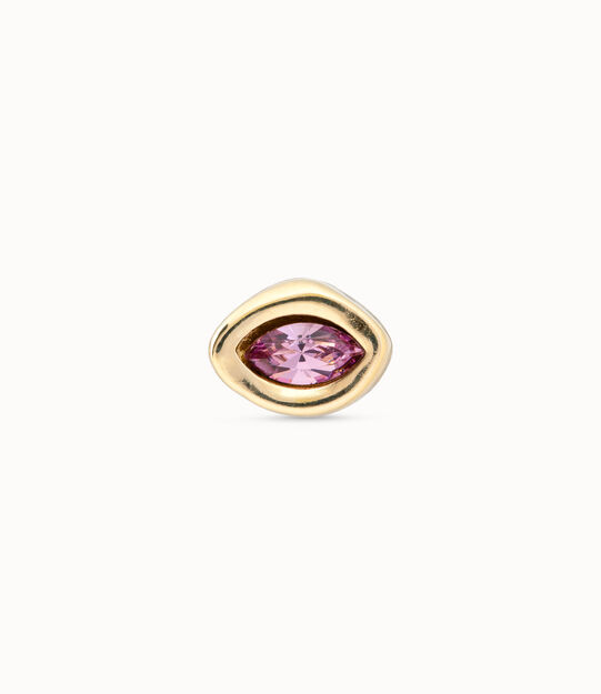 Piercing placcato oro 18k e un cristallo viola