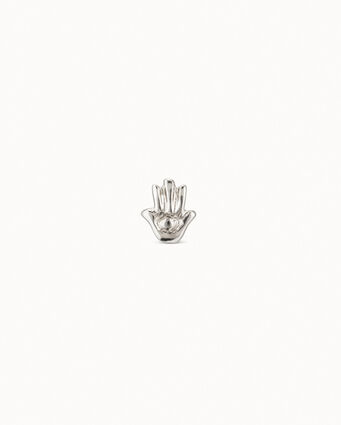 Sterling silver-plated hamsa piercing