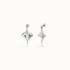 Manta ray-shaped drop earrings