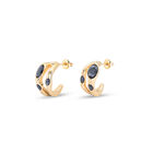 Hoop earrings with multicolor crystal