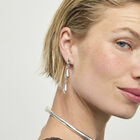 Linked Teardrop Drop Earrings