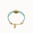 Double turquoise leather birthstone bracelet with eye