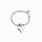 Bead bracelet with heart detail