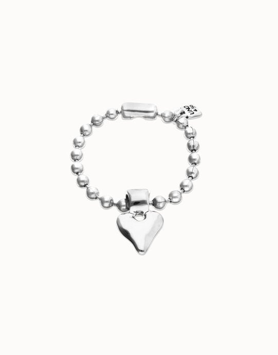 Bead bracelet with heart detail