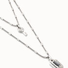 Colgante de plata con 2 cadenas y charms de llave y candado