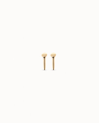 18K gold-plated nail shaped earrings