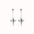 Manta ray-shaped drop earrings