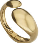 Bangle bracelet with two irregular drops
