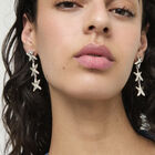 Long earrings with 3 starfishes