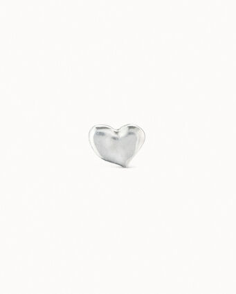 Sterling silver-plated heart piercing