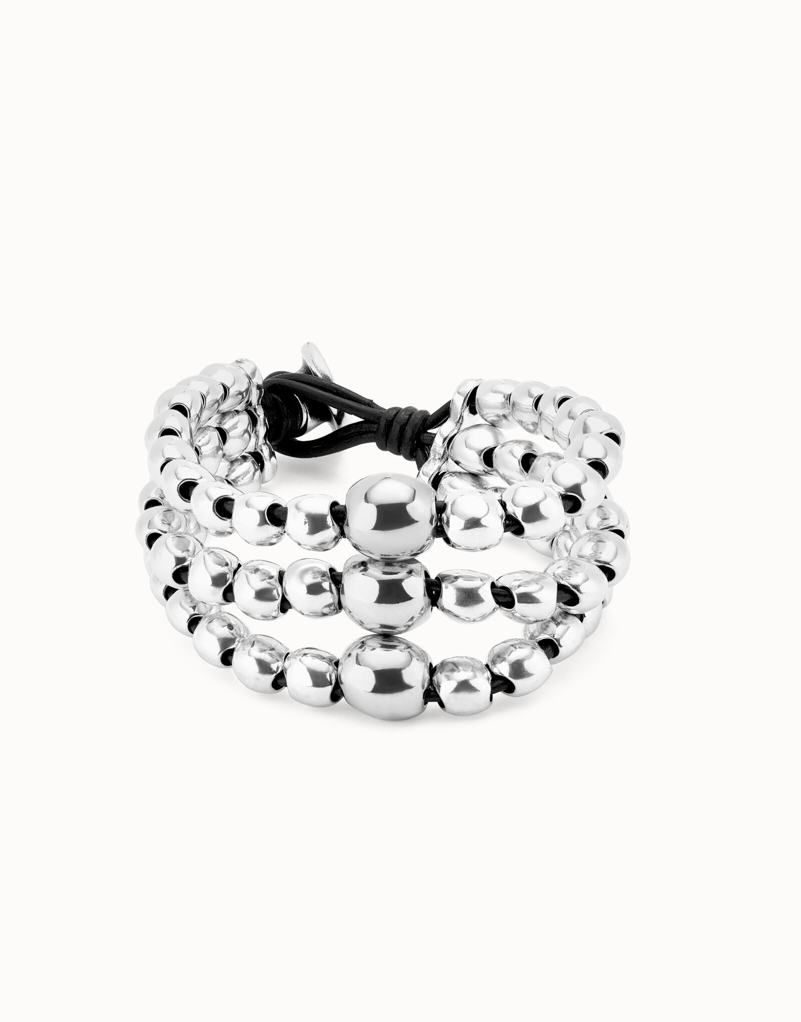 Three strand beaded leather bracelet | UNOde50 United States