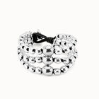 Three strand beaded leather bracelet