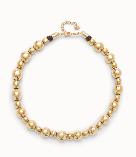 18k gold-plated bead pendant in two different sizes