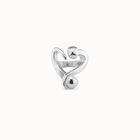 Open ring with a nailed heart