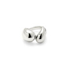 Anillo ba&ntilde;ado en plata con formas redondeadas irregulares