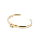 Cuff bracelet with blue cubic zirconia