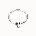 Pulsera de esferas de tama&ntilde;o peque&ntilde;o y grande ba&ntilde;ada en plata de ley