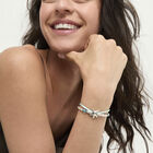 Turquoise silk thread and metal bracelet with starfish