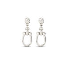 Drop earrings with medium sized link