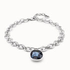 Collar corto ba&ntilde;ado en plata de ley y cristal
