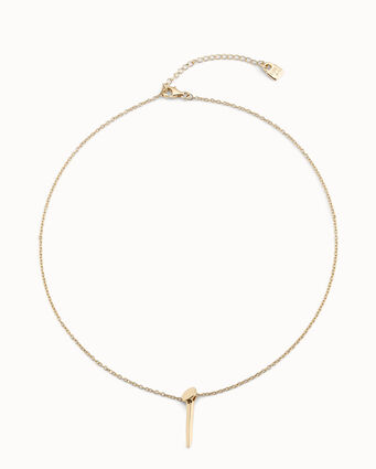 Gold-plated nail shaped necklace