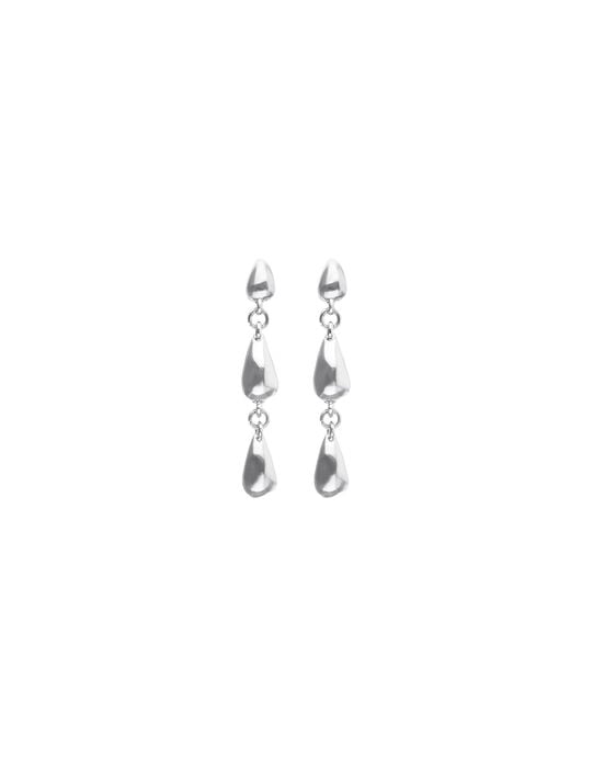 Linked Teardrop Drop Earrings