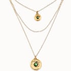 Multi strand chain necklace with an eye