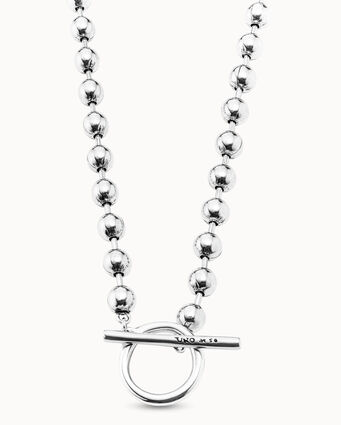 Sterling silver-plated long chain necklace