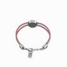 Double lilac leather birthstone bracelet with eye