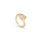 Anillo ba&ntilde;ado en oro 18k con circonita blanca